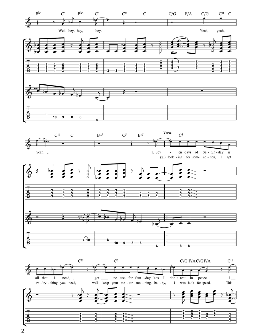I'll Sleep When I'm Dead I'll Sleep When I'm Dead Acoustic Guitar scores gallery preview page 2