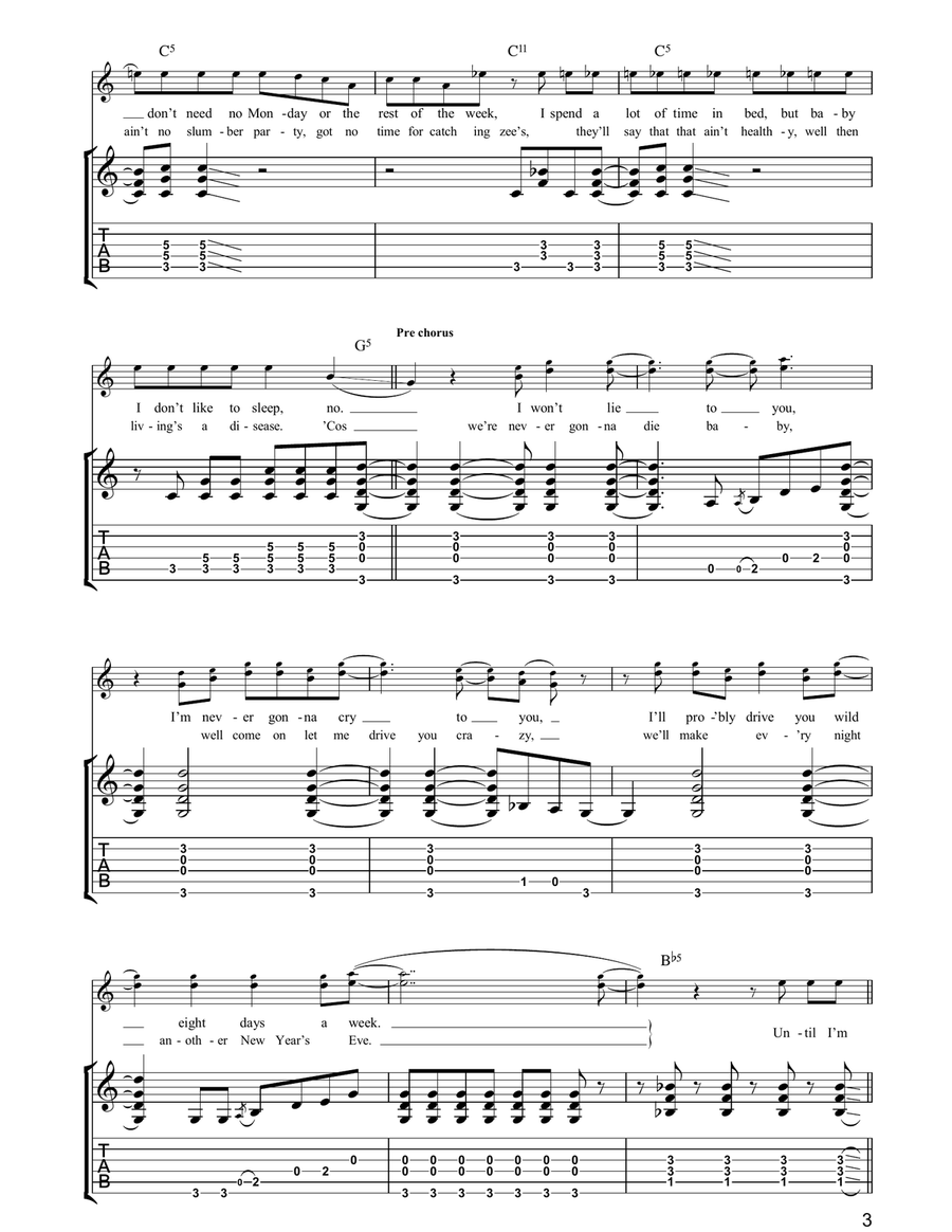 I'll Sleep When I'm Dead I'll Sleep When I'm Dead Acoustic Guitar scores gallery preview page 3