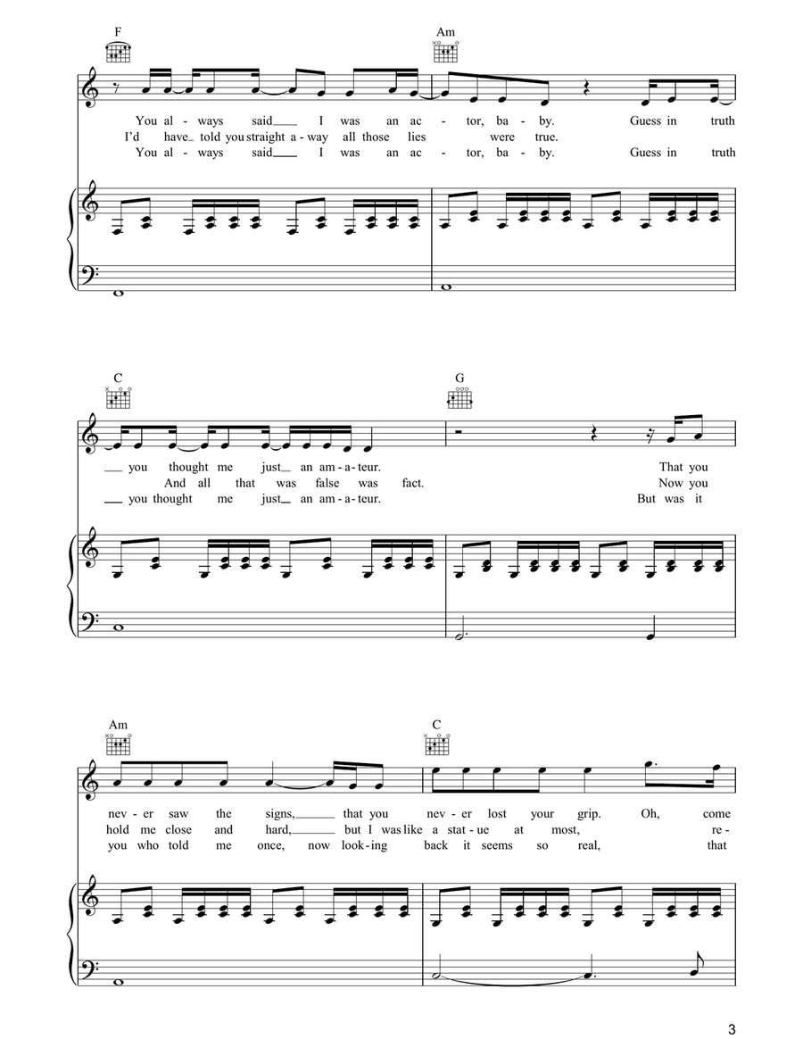Lesson Learned Lesson Learned Piano, Vocal, Guitar scores gallery preview page 3