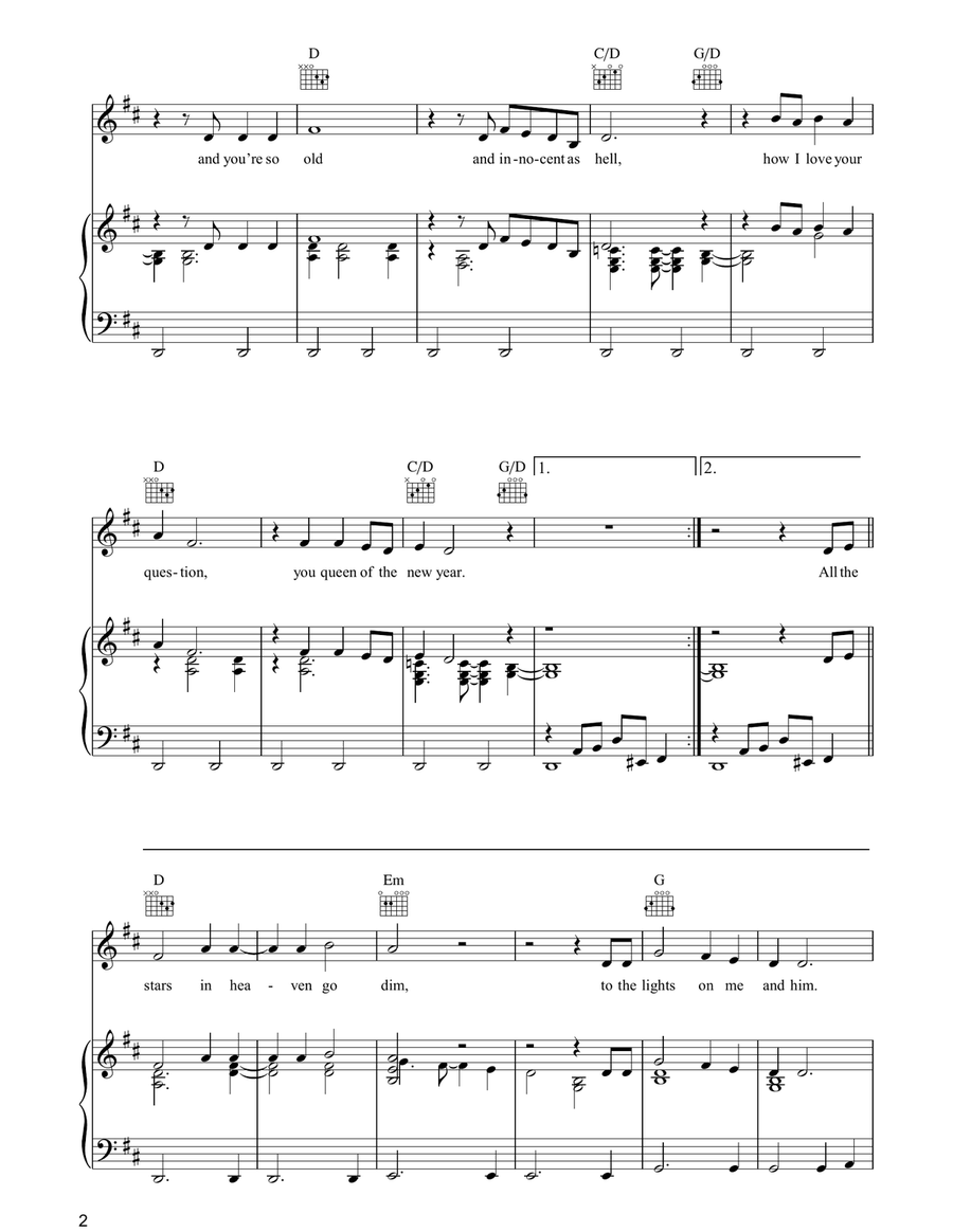 Queen Of The New Year Queen Of The New Year Acoustic Guitar scores gallery preview page 2