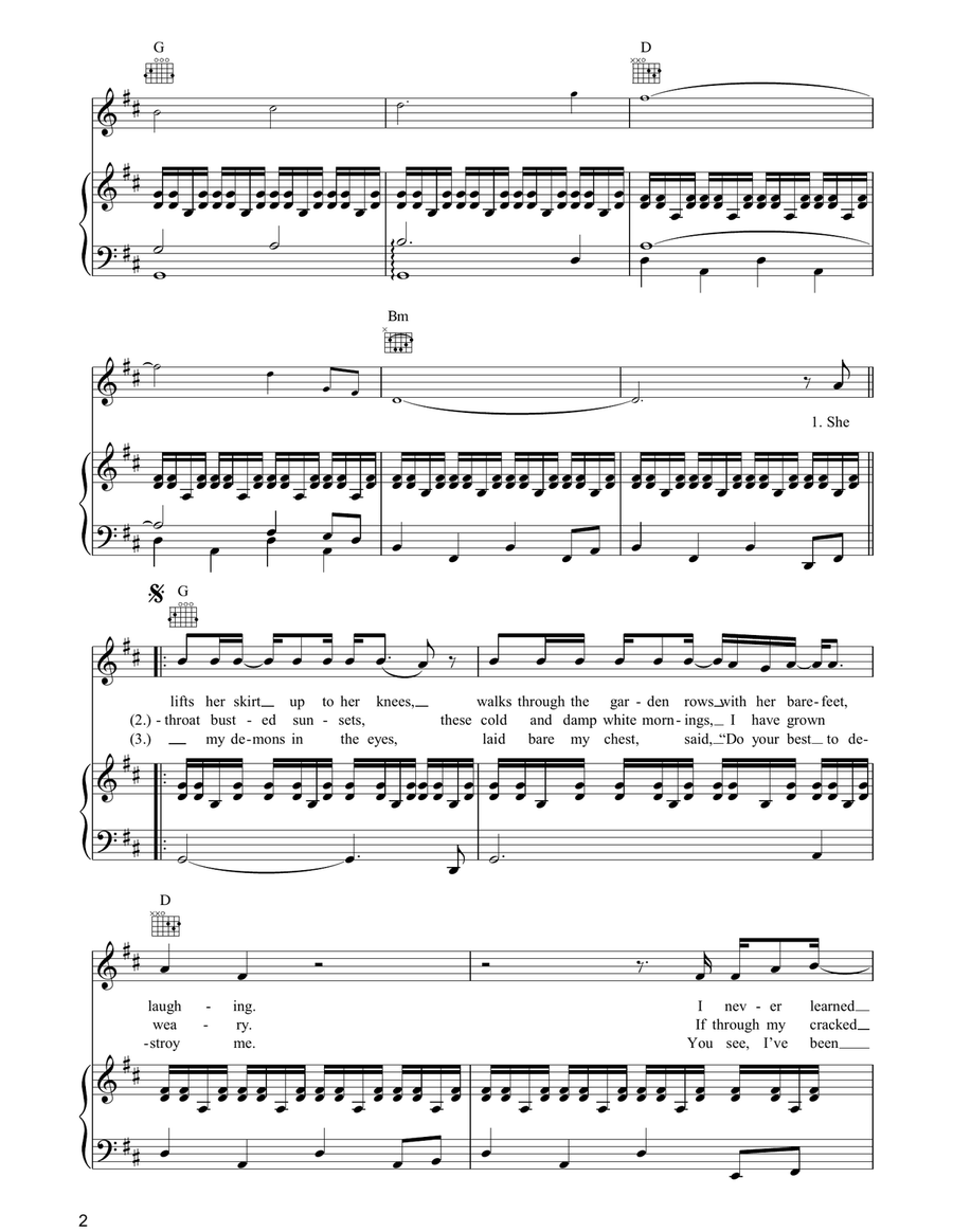 Empty Empty Piano, Vocal, Guitar scores gallery preview page 2