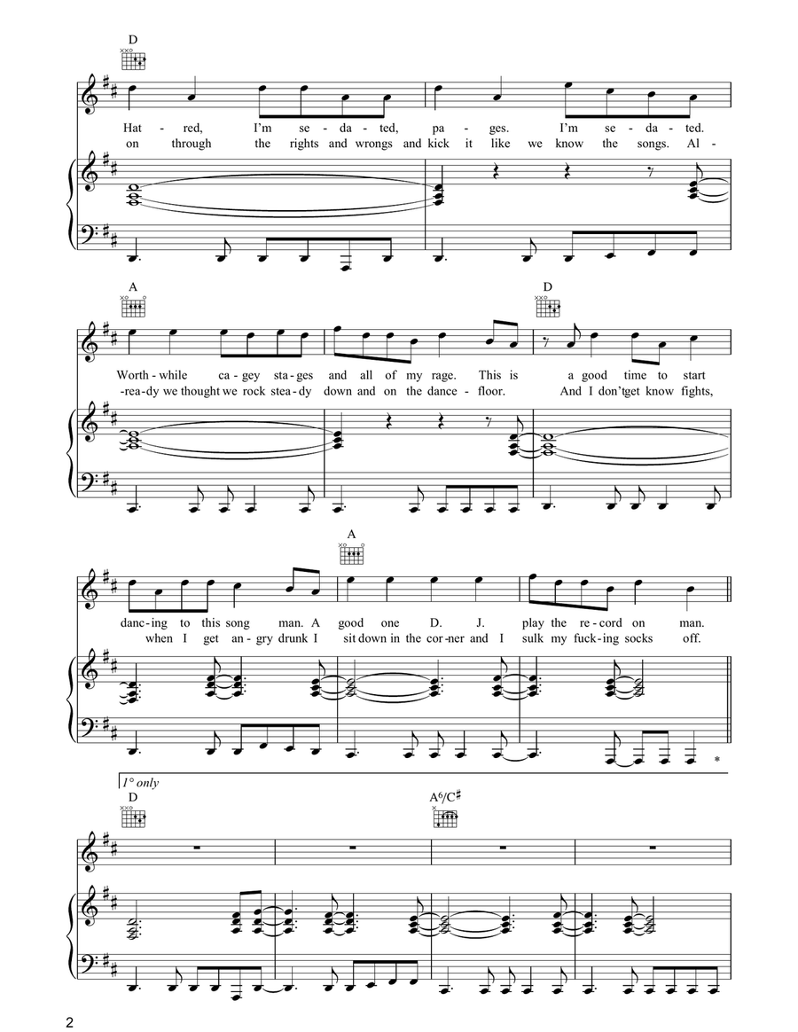 Calm Down Dearest Calm Down Dearest Acoustic Guitar scores gallery preview page 2
