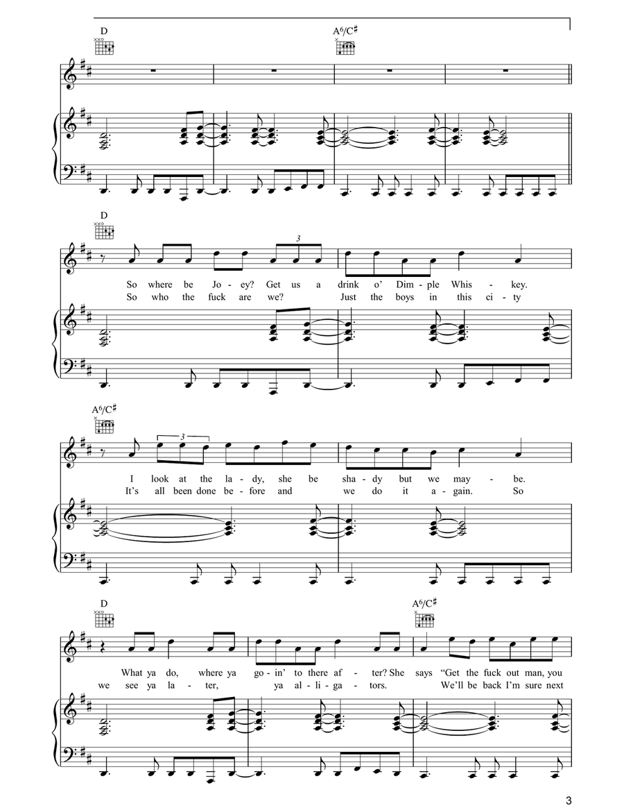 Calm Down Dearest Calm Down Dearest Acoustic Guitar scores gallery preview page 3