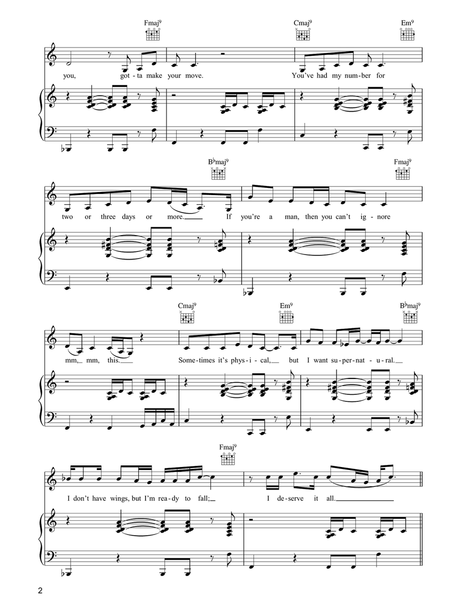Headturner Headturner Piano, Vocal, Guitar scores gallery preview page 2