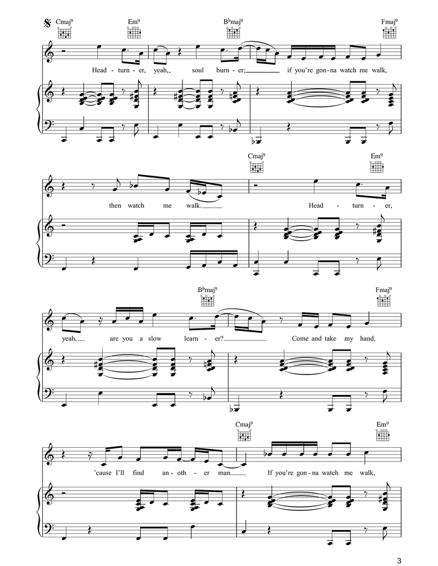 Headturner Headturner Piano, Vocal, Guitar scores gallery preview page 3