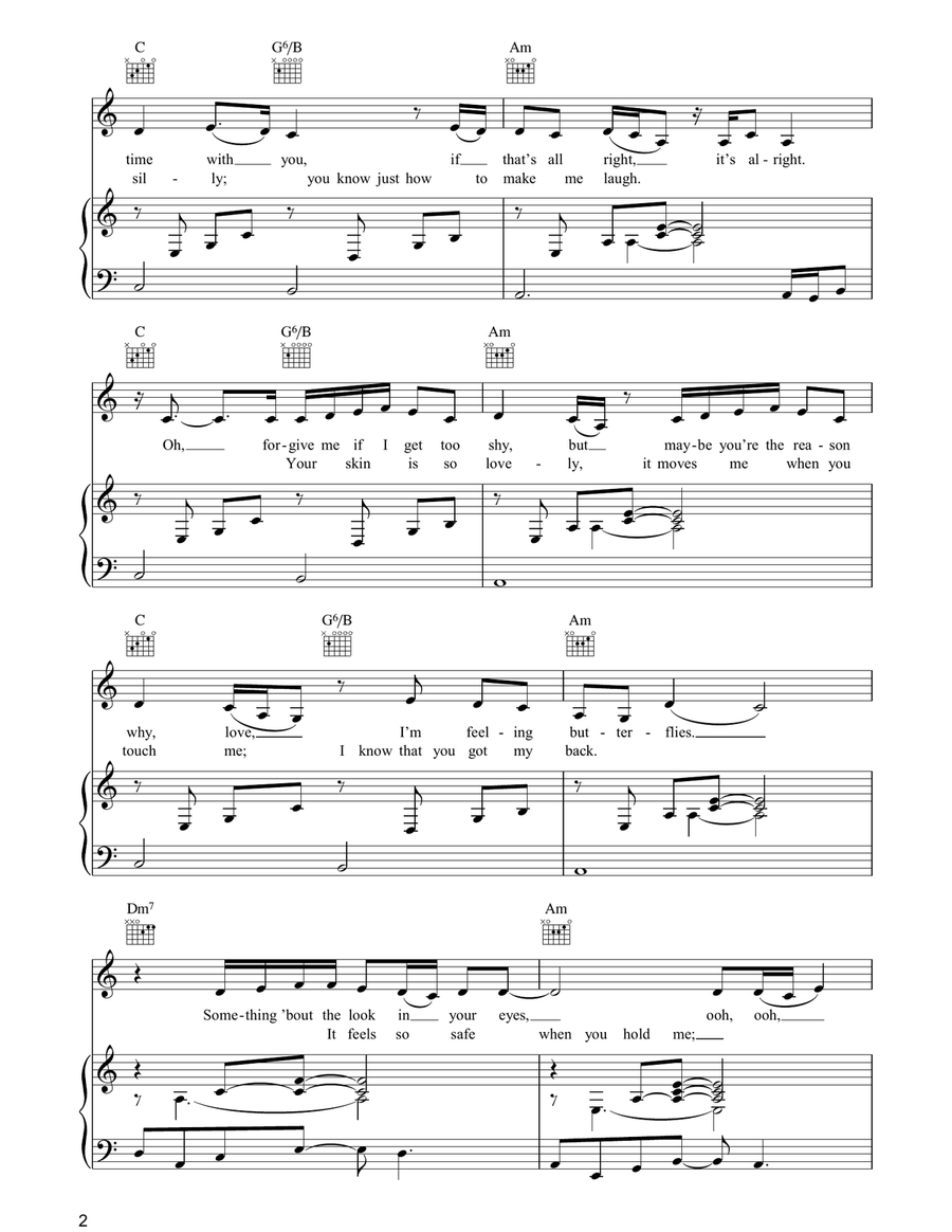 Tell Me What We're Gonna Do Now Piano, Vocal, Guitar scores gallery preview page 2