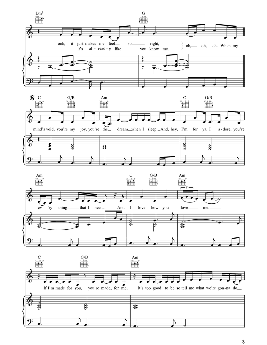 Tell Me What We're Gonna Do Now Piano, Vocal, Guitar scores gallery preview page 3