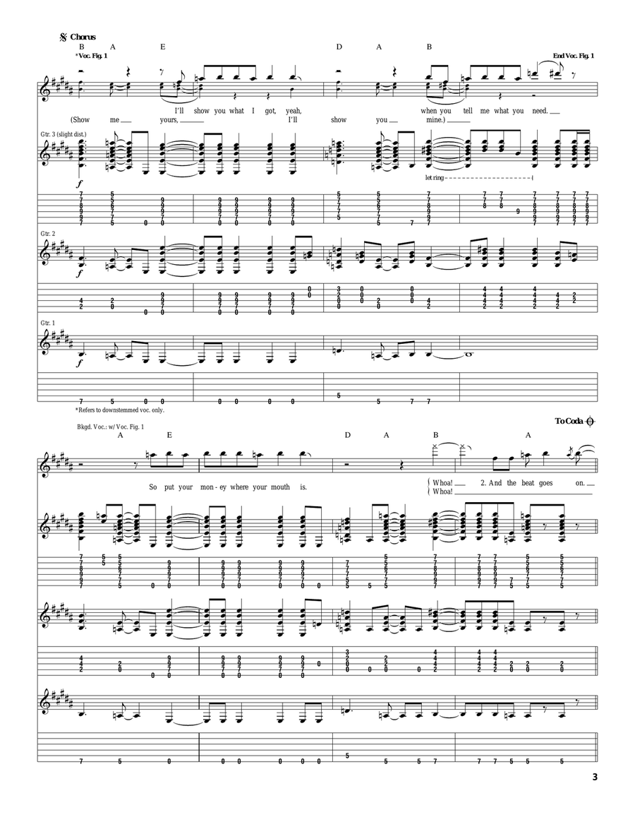 Put Your Money Where Your Mouth Is Acoustic Guitar scores gallery preview page 3