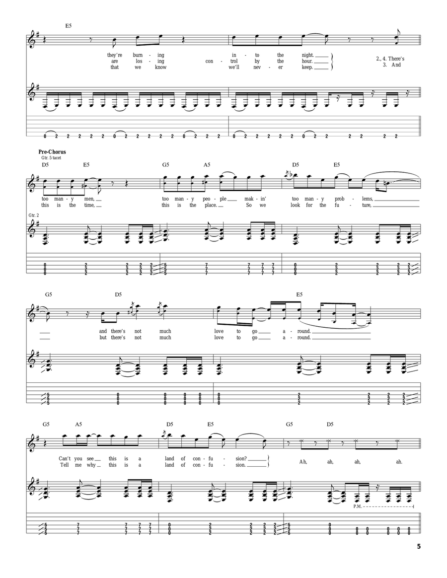 Land Of Confusion Land Of Confusion Acoustic Guitar scores gallery preview page 5