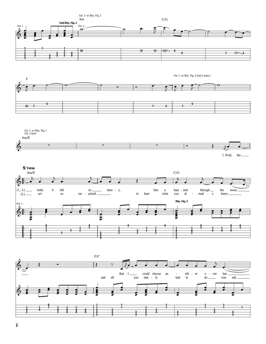 Lesson Learned Lesson Learned Acoustic Guitar scores gallery preview page 2