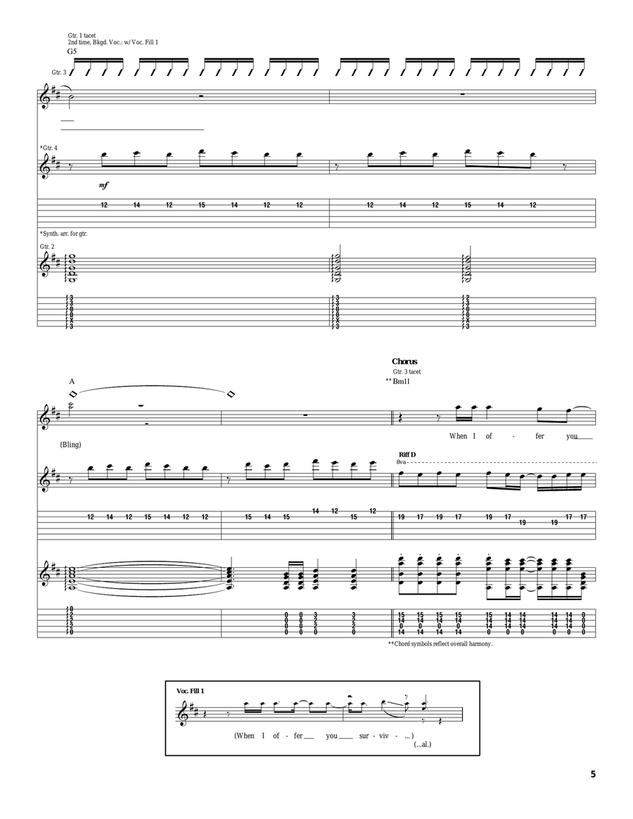 Bling (Confessions Of A King) Acoustic Guitar scores gallery preview page 5