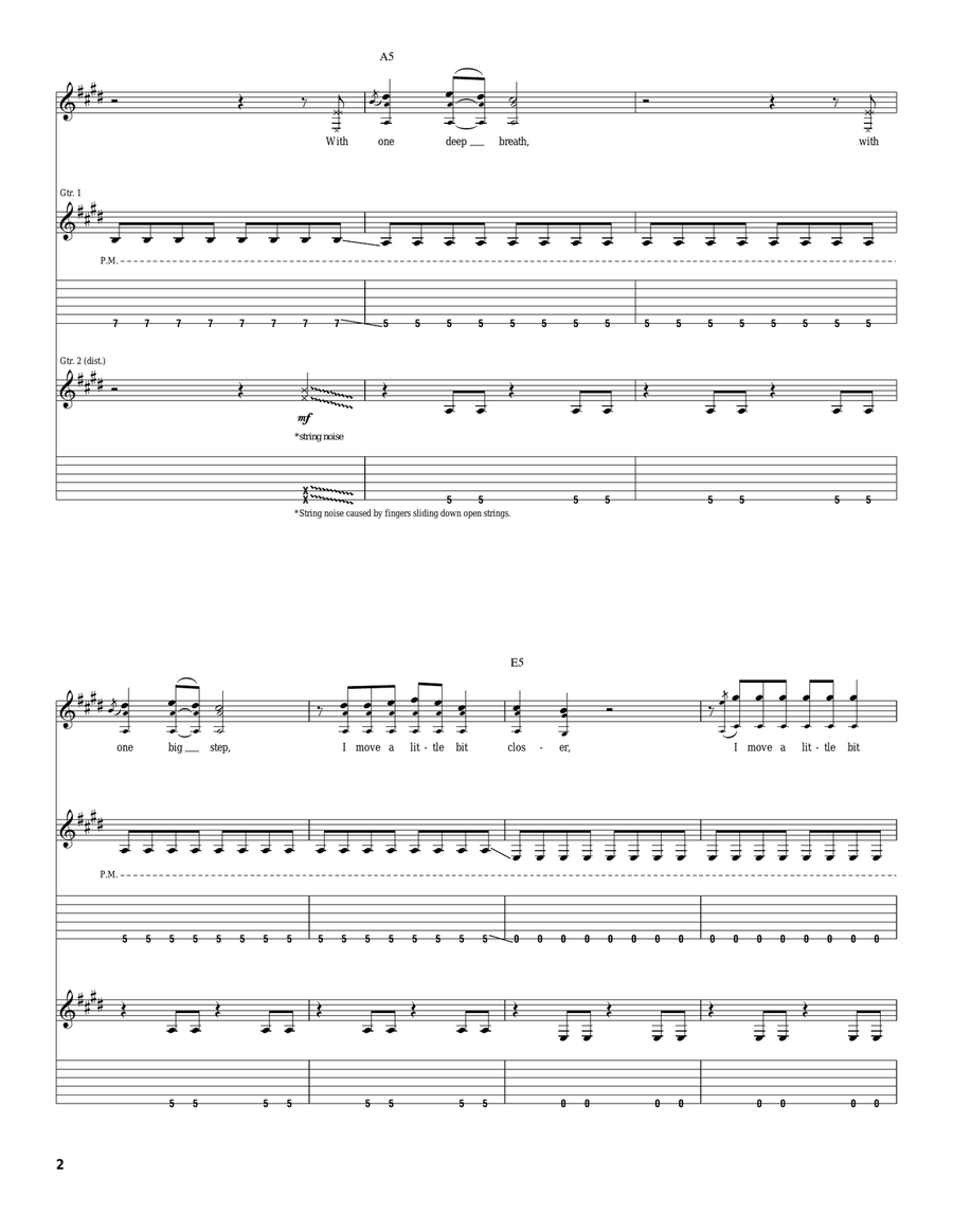 For Reasons Unknown For Reasons Unknown Acoustic Guitar scores gallery preview page 2