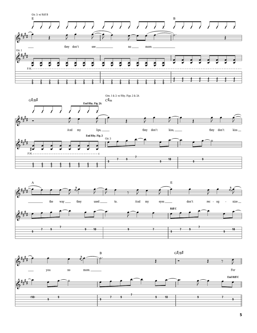 For Reasons Unknown For Reasons Unknown Acoustic Guitar scores gallery preview page 5