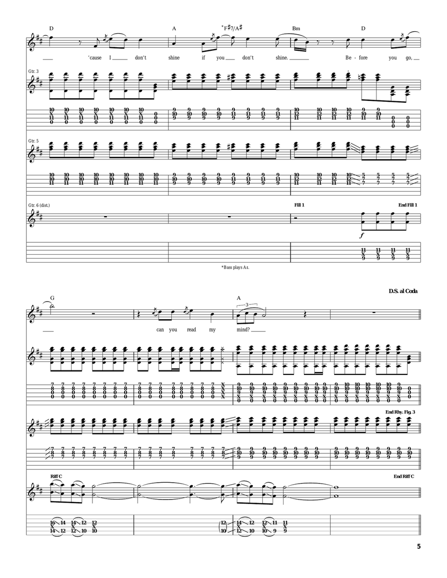 Read My Mind Read My Mind Acoustic Guitar scores gallery preview page 5