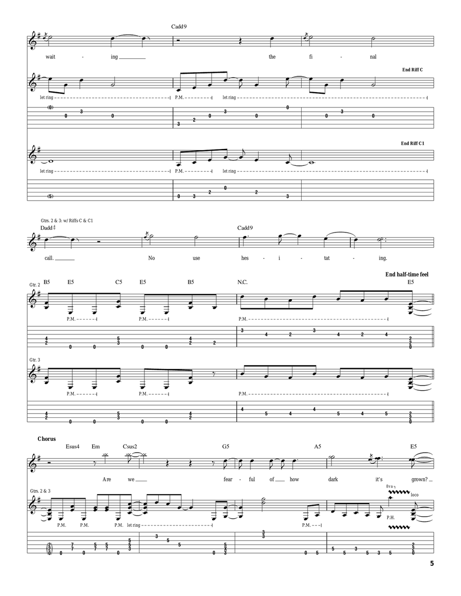 Final Call Final Call Electric Guitar scores gallery preview page 5
