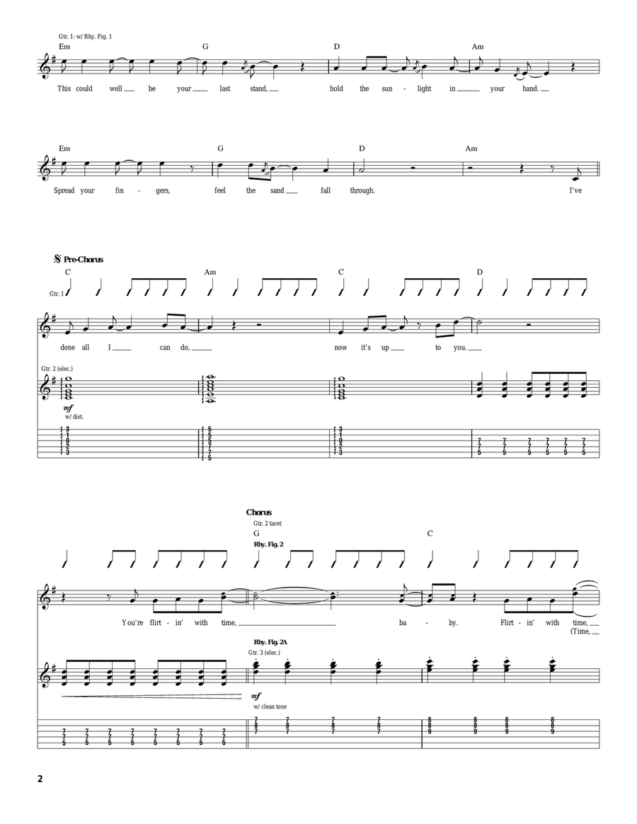 Flirting With Time Flirting With Time Acoustic Guitar scores gallery preview page 2