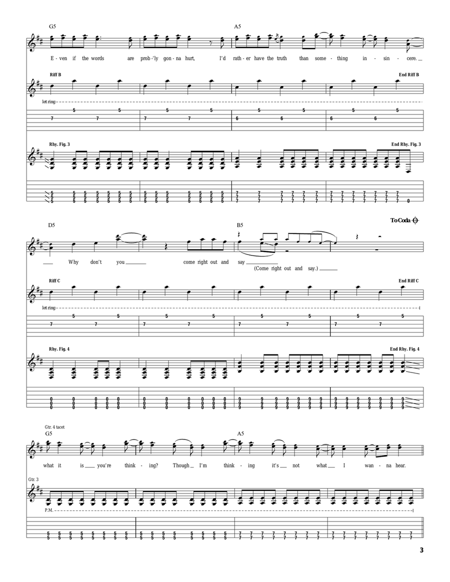 Come Right Out And Say It Acoustic Guitar scores gallery preview page 3