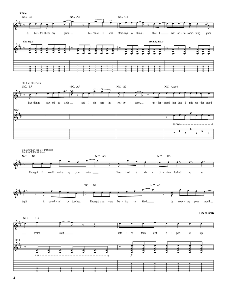 Come Right Out And Say It Acoustic Guitar scores gallery preview page 4