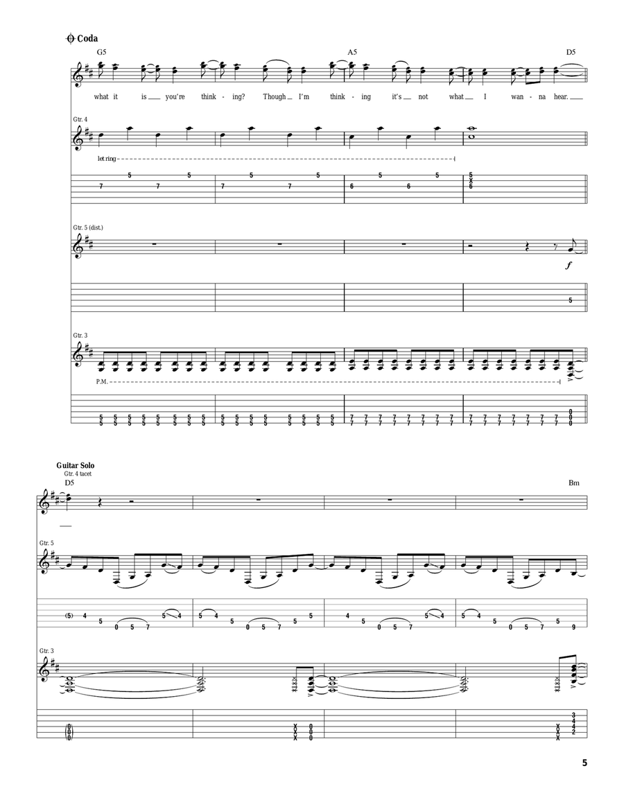 Come Right Out And Say It Acoustic Guitar scores gallery preview page 5