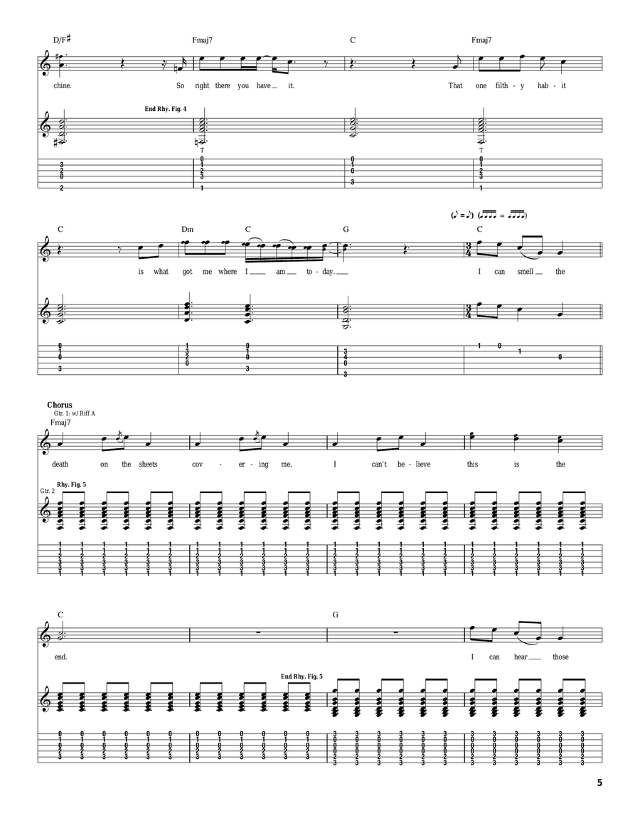 Deathbed Deathbed Acoustic Guitar scores gallery preview page 5