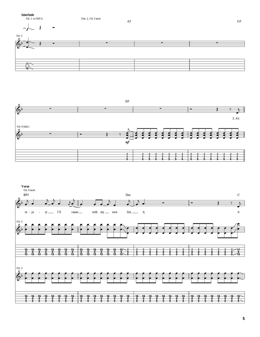 Devastation And Reform Acoustic Guitar scores gallery preview page 5