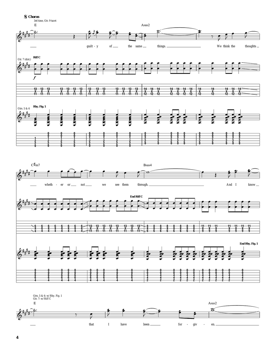 Forgiven Acoustic Guitar scores gallery preview page 4