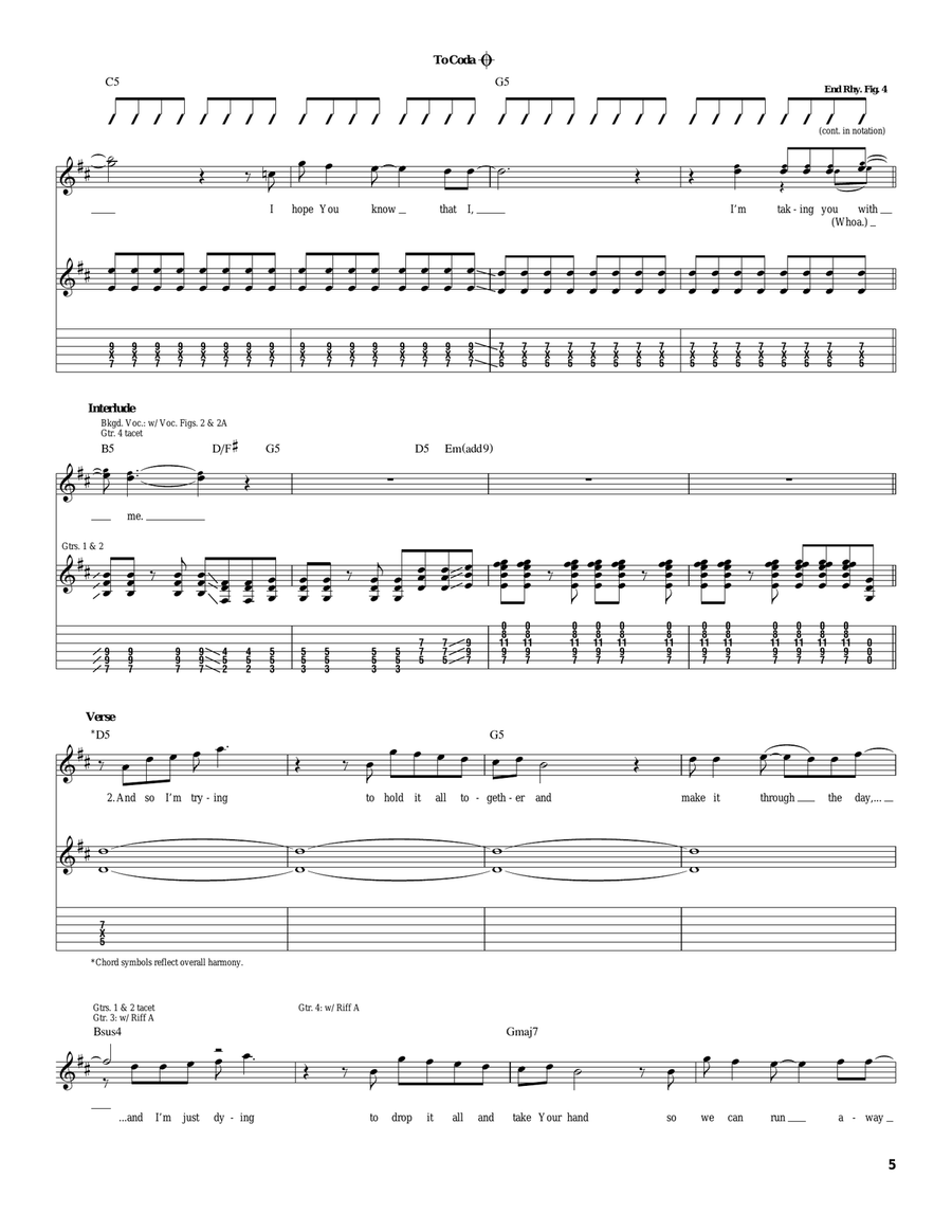 I'm Taking You With Me Acoustic Guitar scores gallery preview page 5