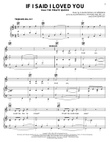 If I Said I Loved You (from The Pirate Queen)