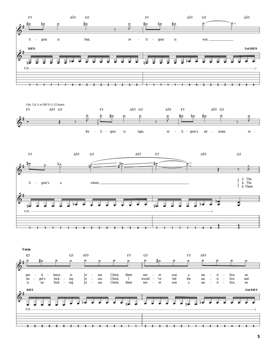 Cult Cult Electric Guitar scores gallery preview page 5