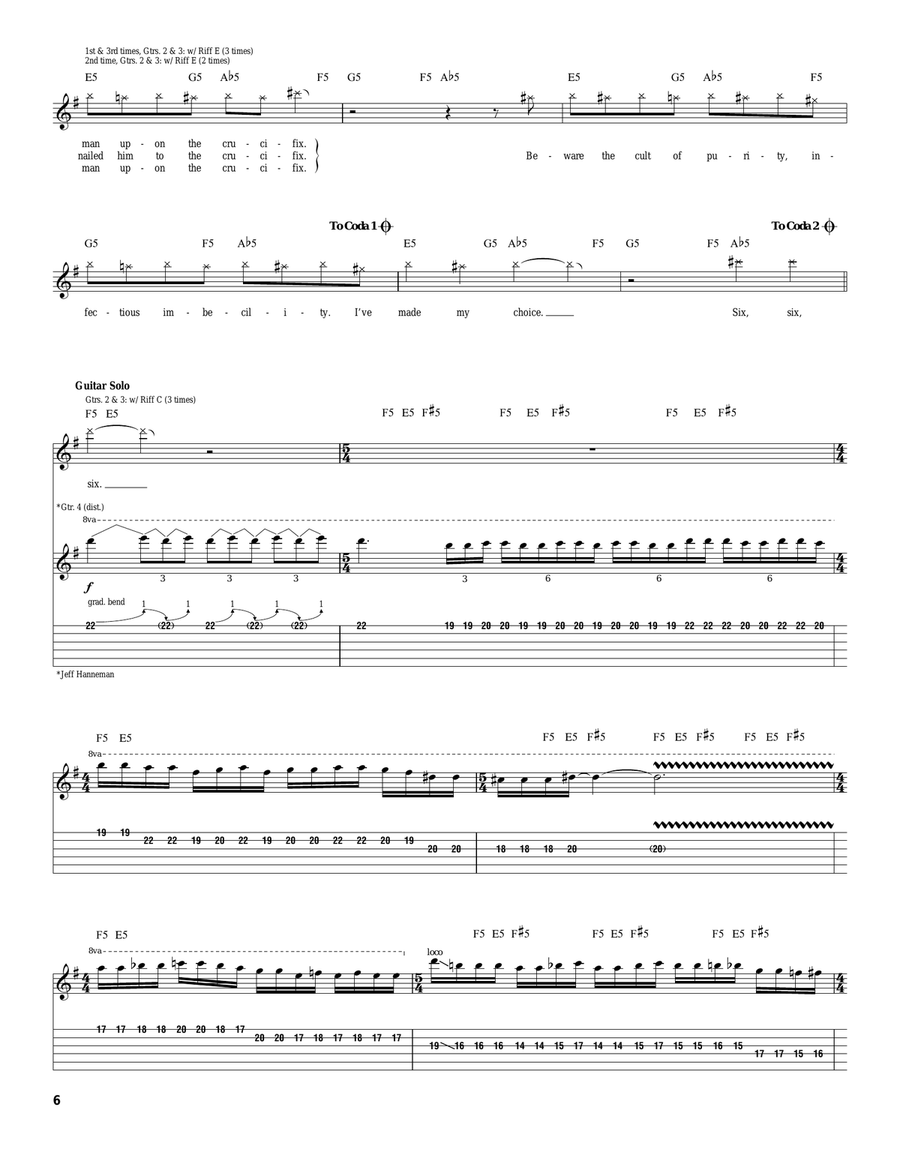 Cult Cult Electric Guitar scores gallery preview page 6