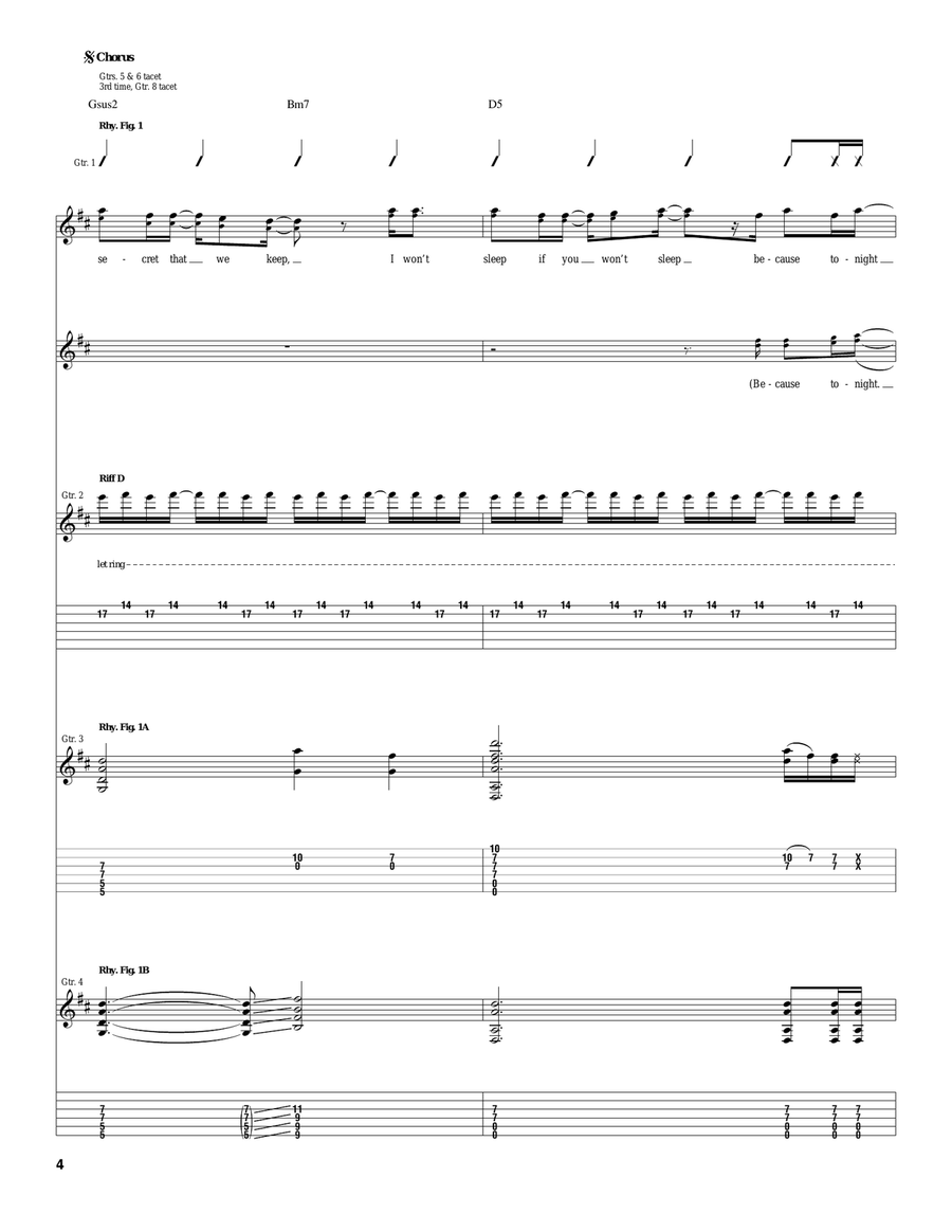 The Secret's In The Telling Acoustic Guitar scores gallery preview page 4