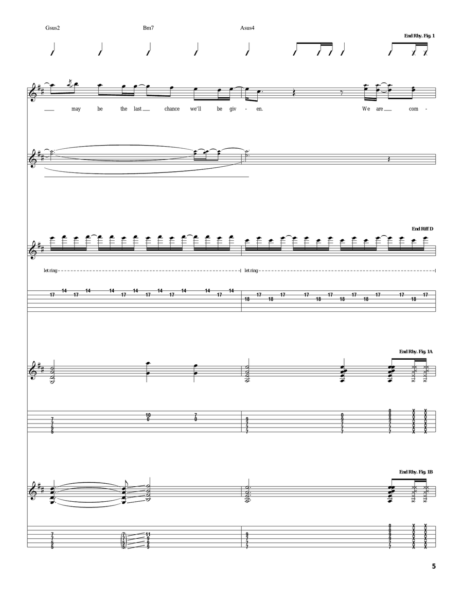 The Secret's In The Telling Acoustic Guitar scores gallery preview page 5
