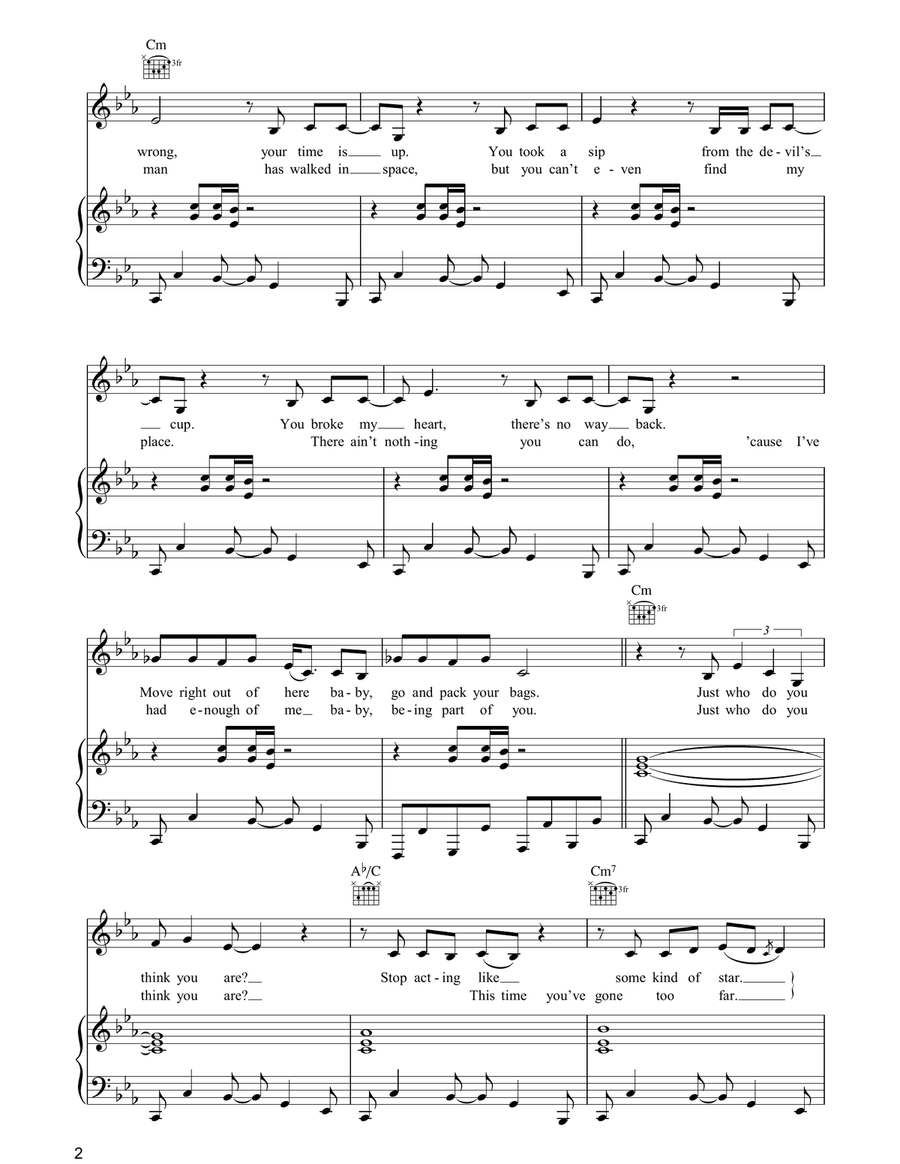 Moving On Up Moving On Up Piano, Vocal, Guitar scores gallery preview page 2