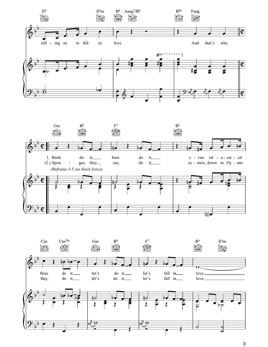 Let's Do It (Let's Fall In Love) Guitar scores gallery preview page 3