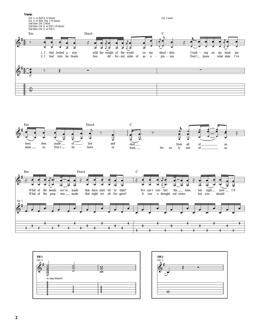 Boulders Boulders Acoustic Guitar scores gallery preview page 2