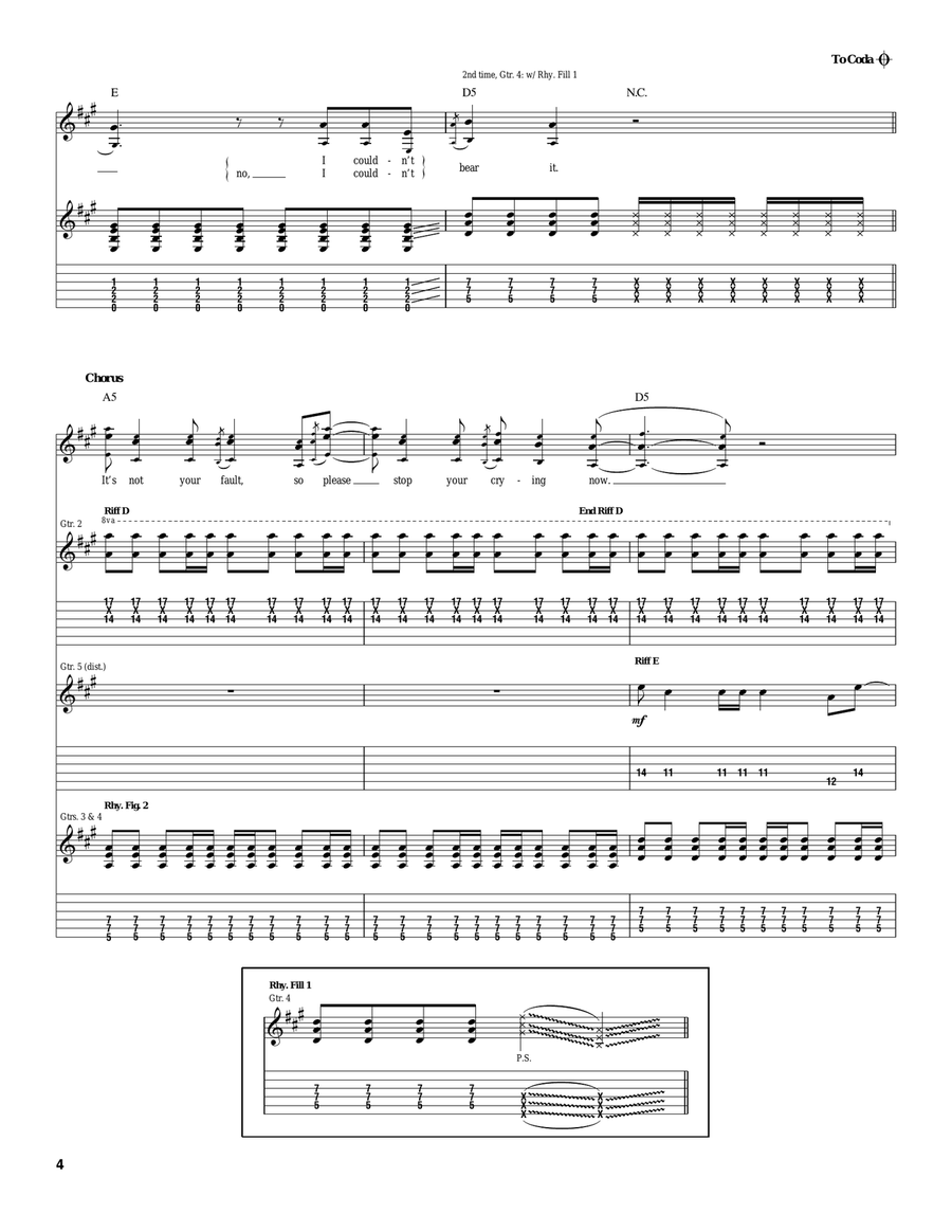 It's Not Your Fault It's Not Your Fault Acoustic Guitar scores gallery preview page 4