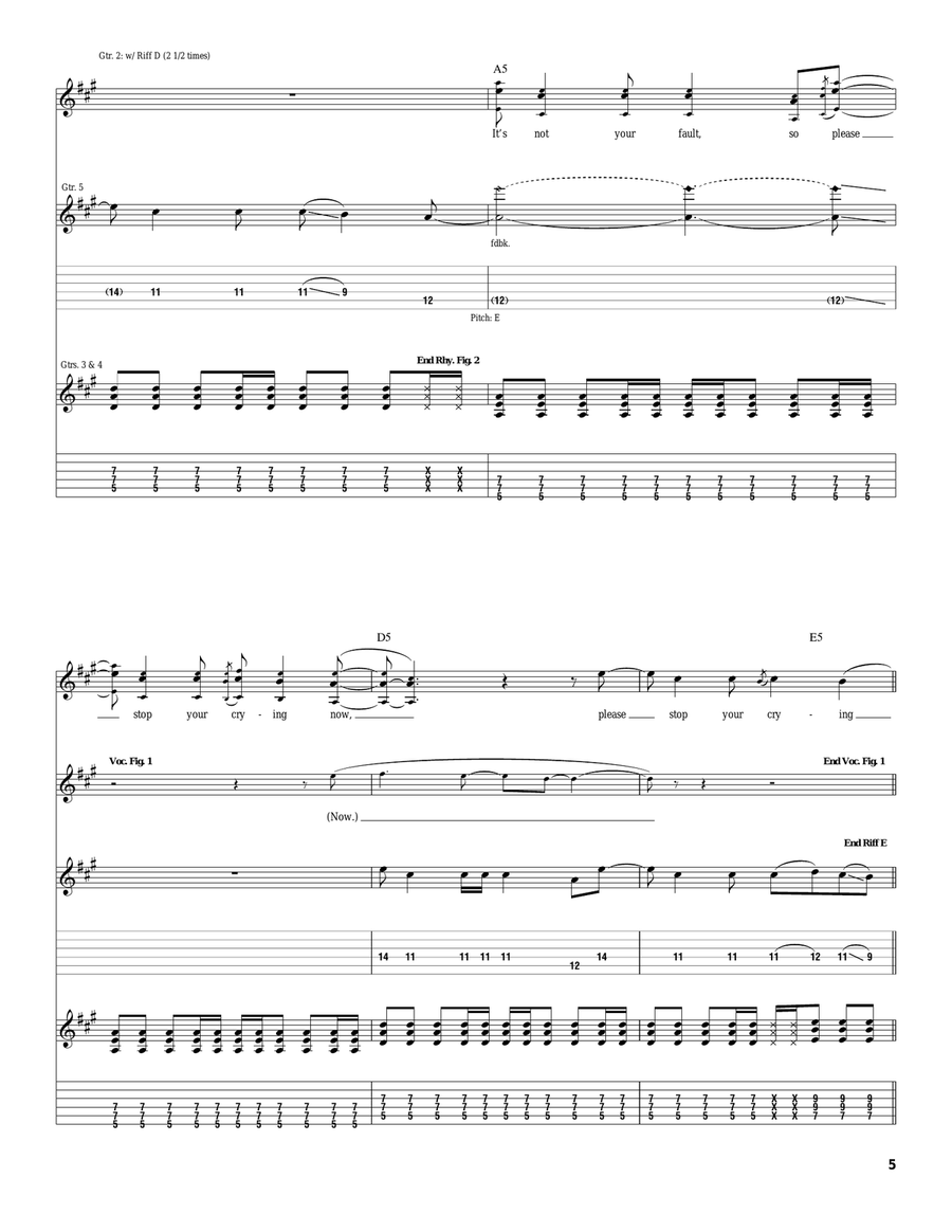 It's Not Your Fault It's Not Your Fault Acoustic Guitar scores gallery preview page 5