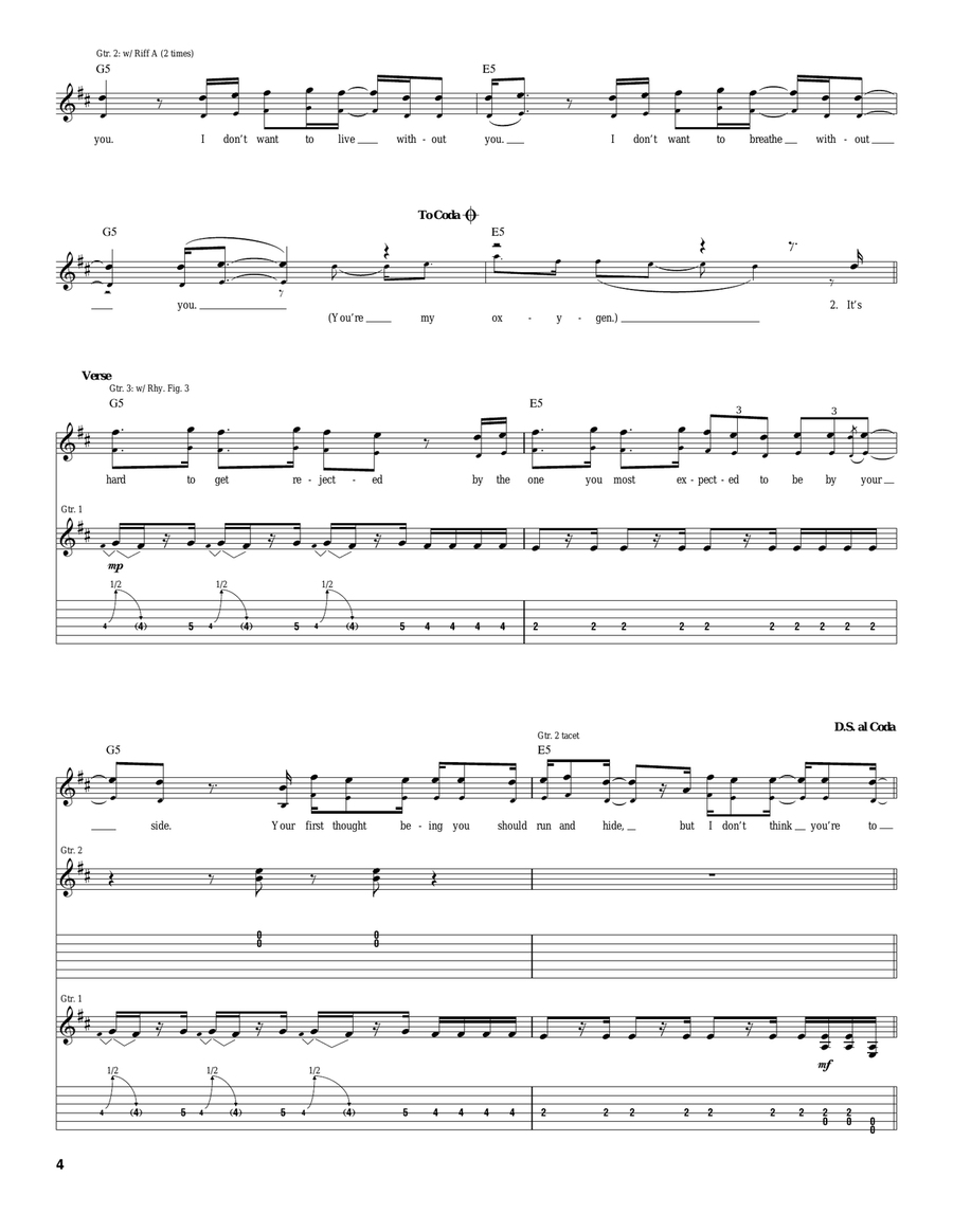 Oxygen Oxygen Acoustic Guitar scores gallery preview page 4