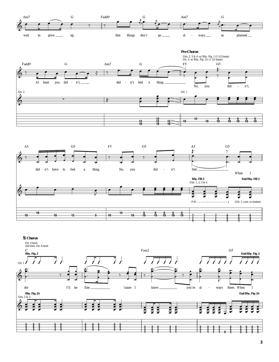 When I Die When I Die Acoustic Guitar scores gallery preview page 3