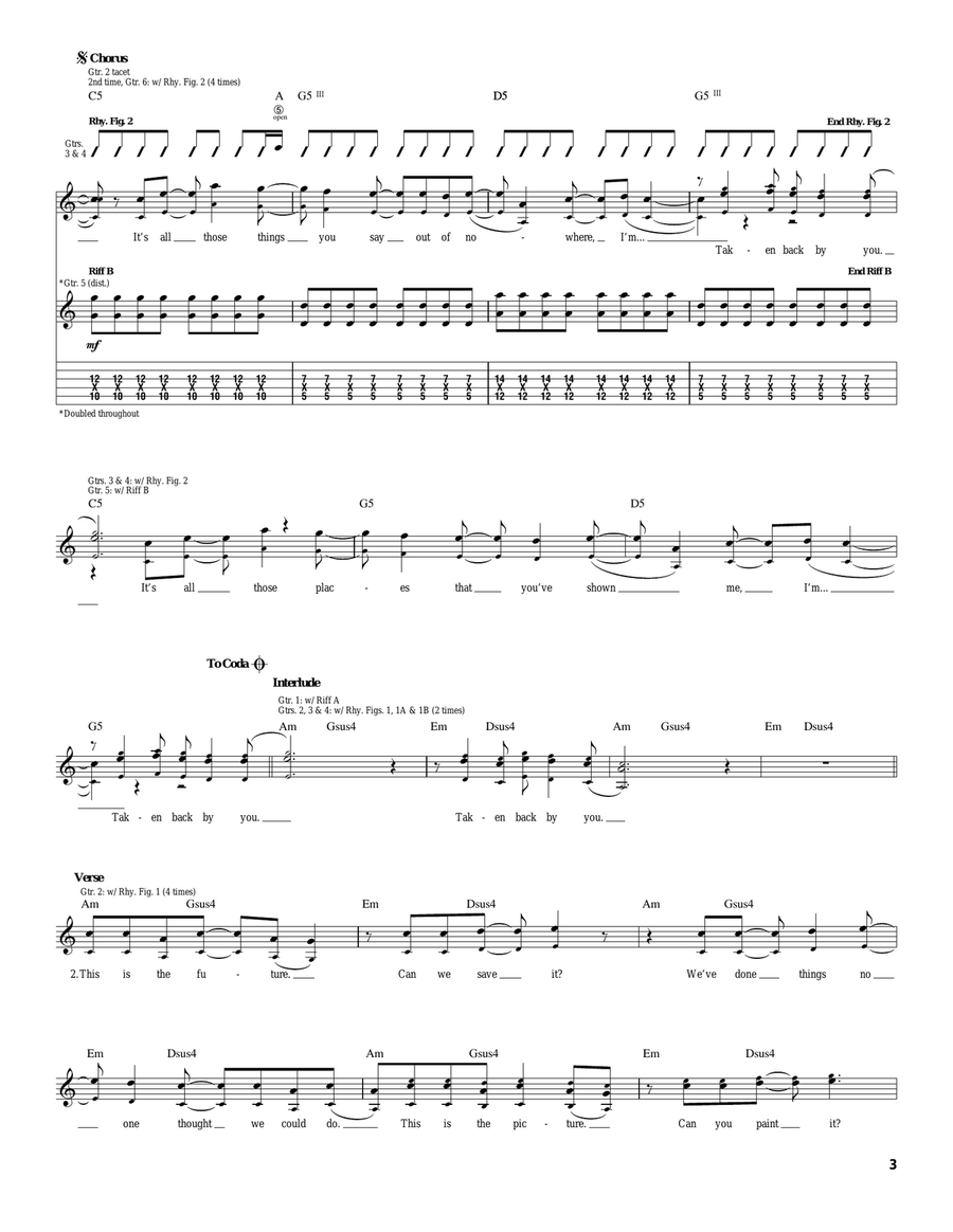 Taken Back By You Taken Back By You Acoustic Guitar scores gallery preview page 3