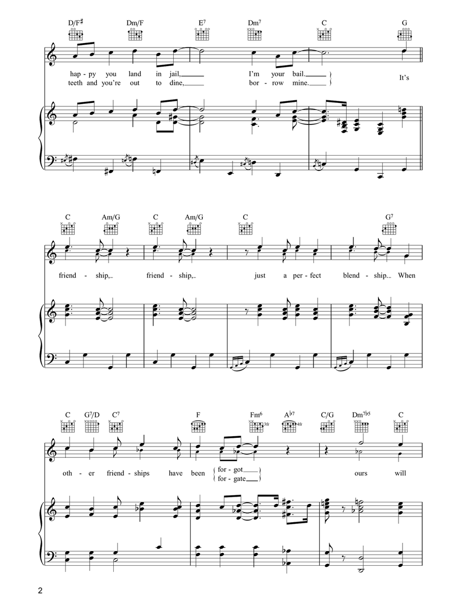 Friendship Friendship Guitar scores gallery preview page 2