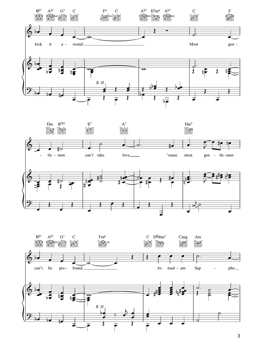 Most Gentlemen Don't Like Love Guitar scores gallery preview page 3