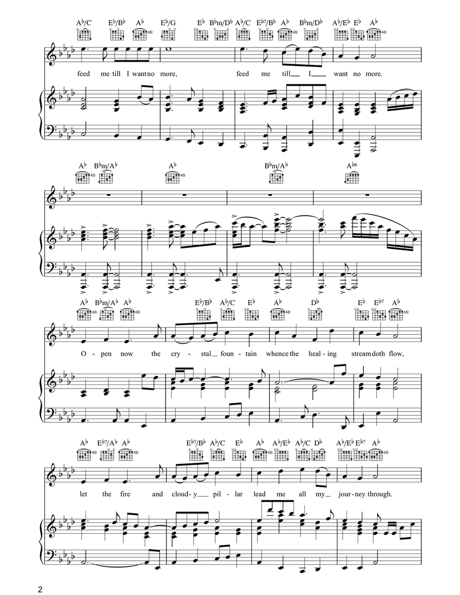 Cwm Rhondda Acoustic Guitar scores gallery preview page 2