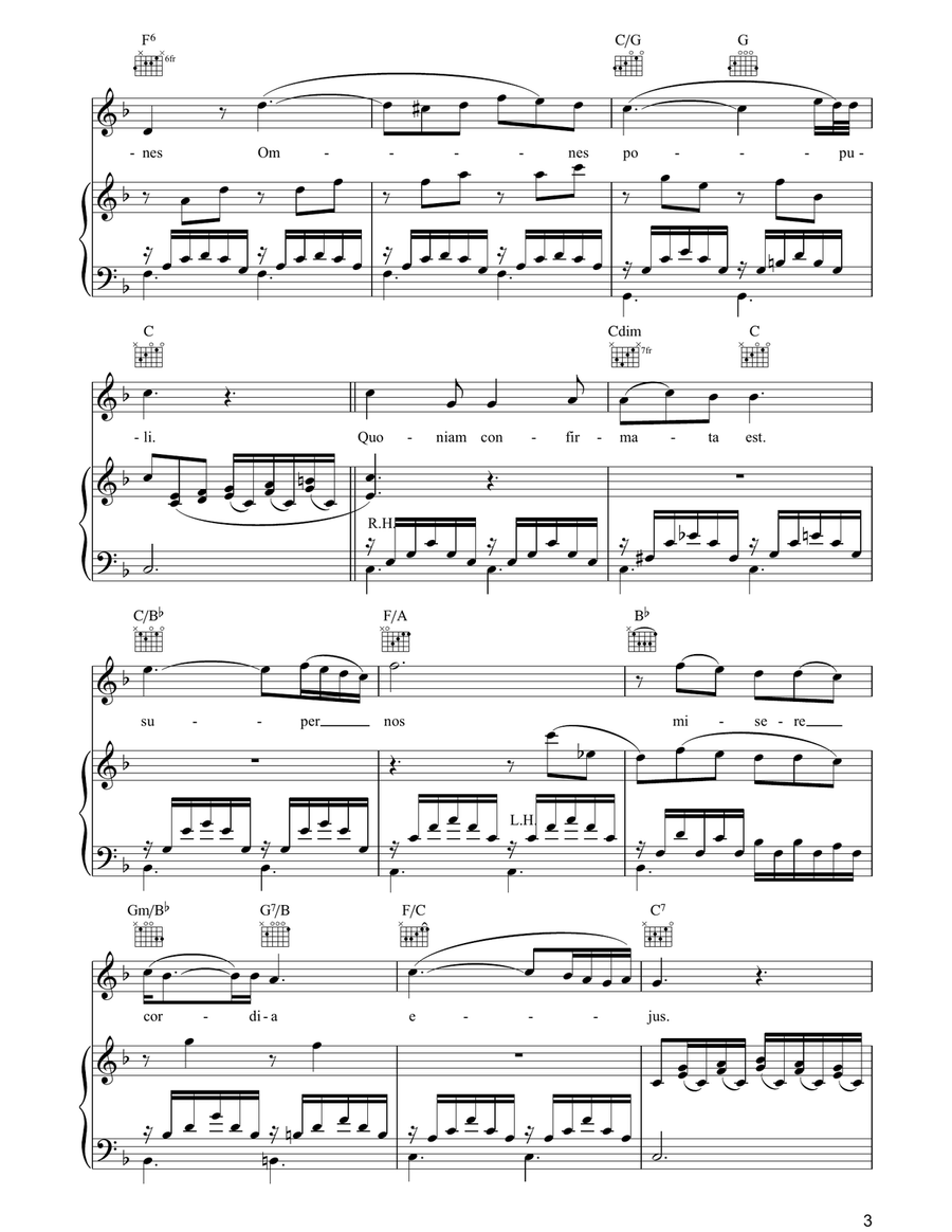 Laudate Dominum Laudate Dominum Piano, Vocal, Guitar scores gallery preview page 3