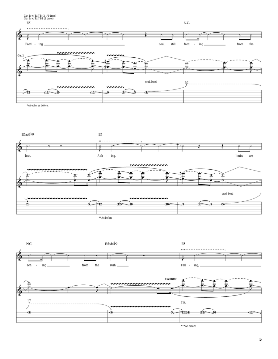 Bleak Bleak Electric Guitar scores gallery preview page 5