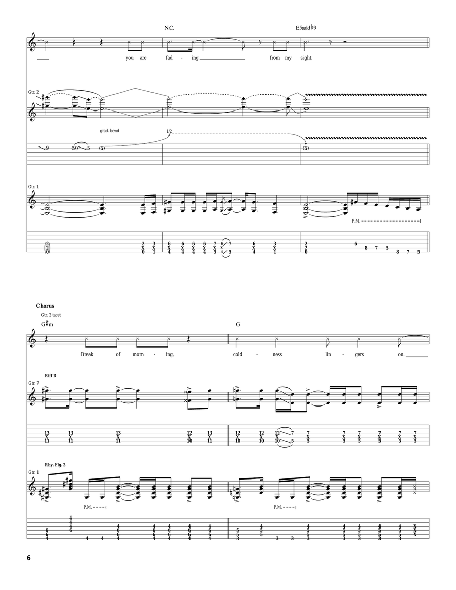 Bleak Bleak Electric Guitar scores gallery preview page 6