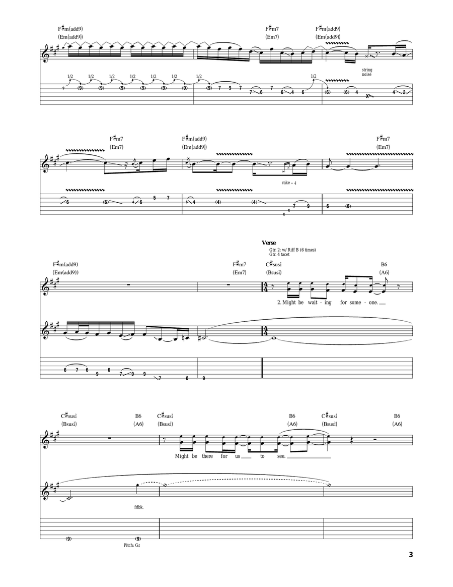 Windowpane Windowpane Electric Guitar scores gallery preview page 3
