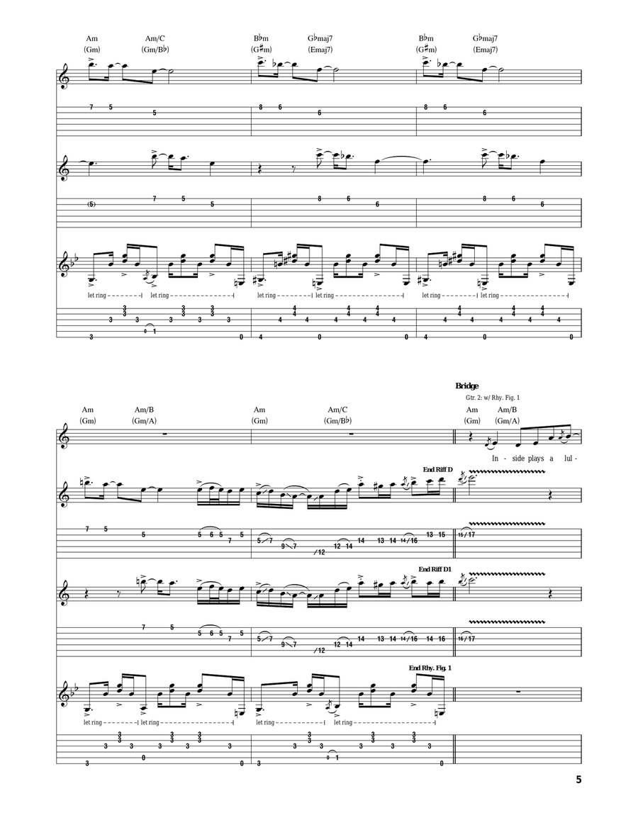 Windowpane Windowpane Electric Guitar scores gallery preview page 5