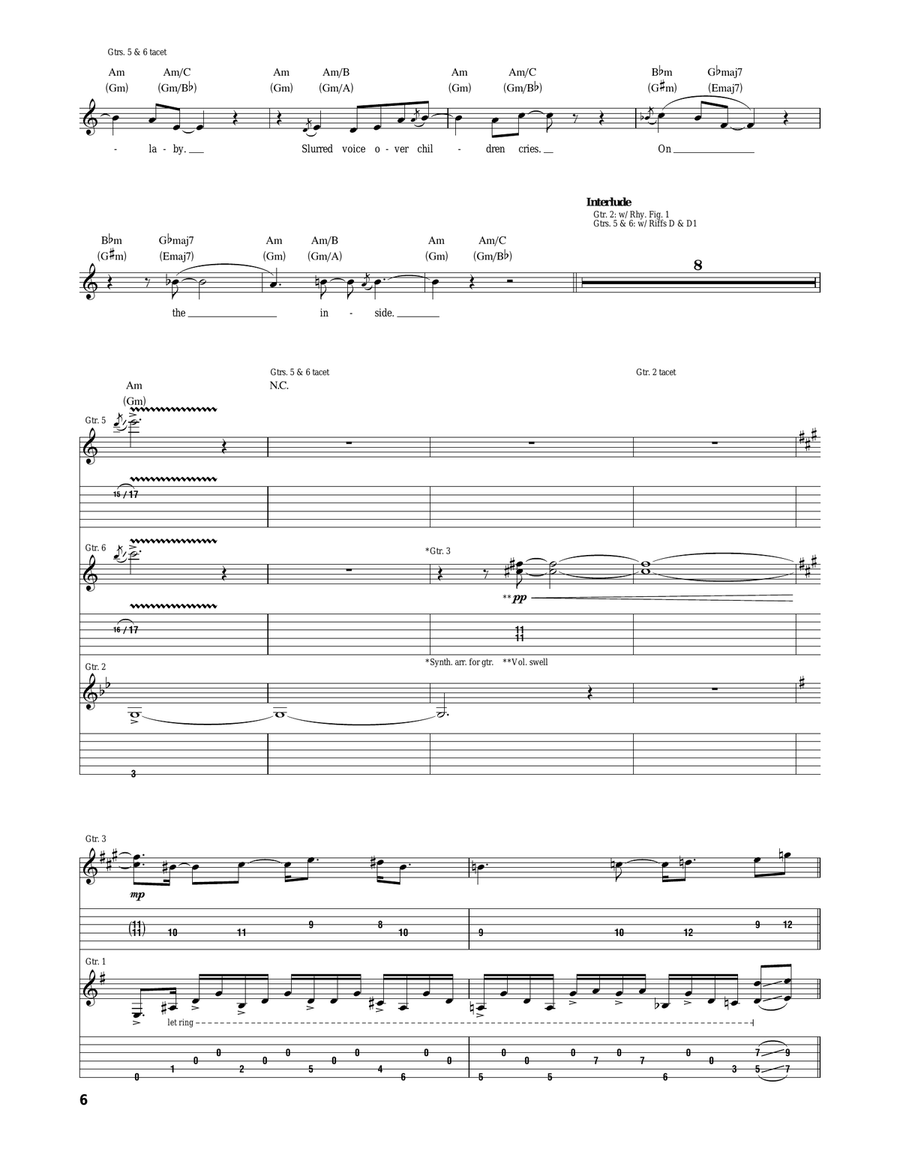 Windowpane Windowpane Electric Guitar scores gallery preview page 6