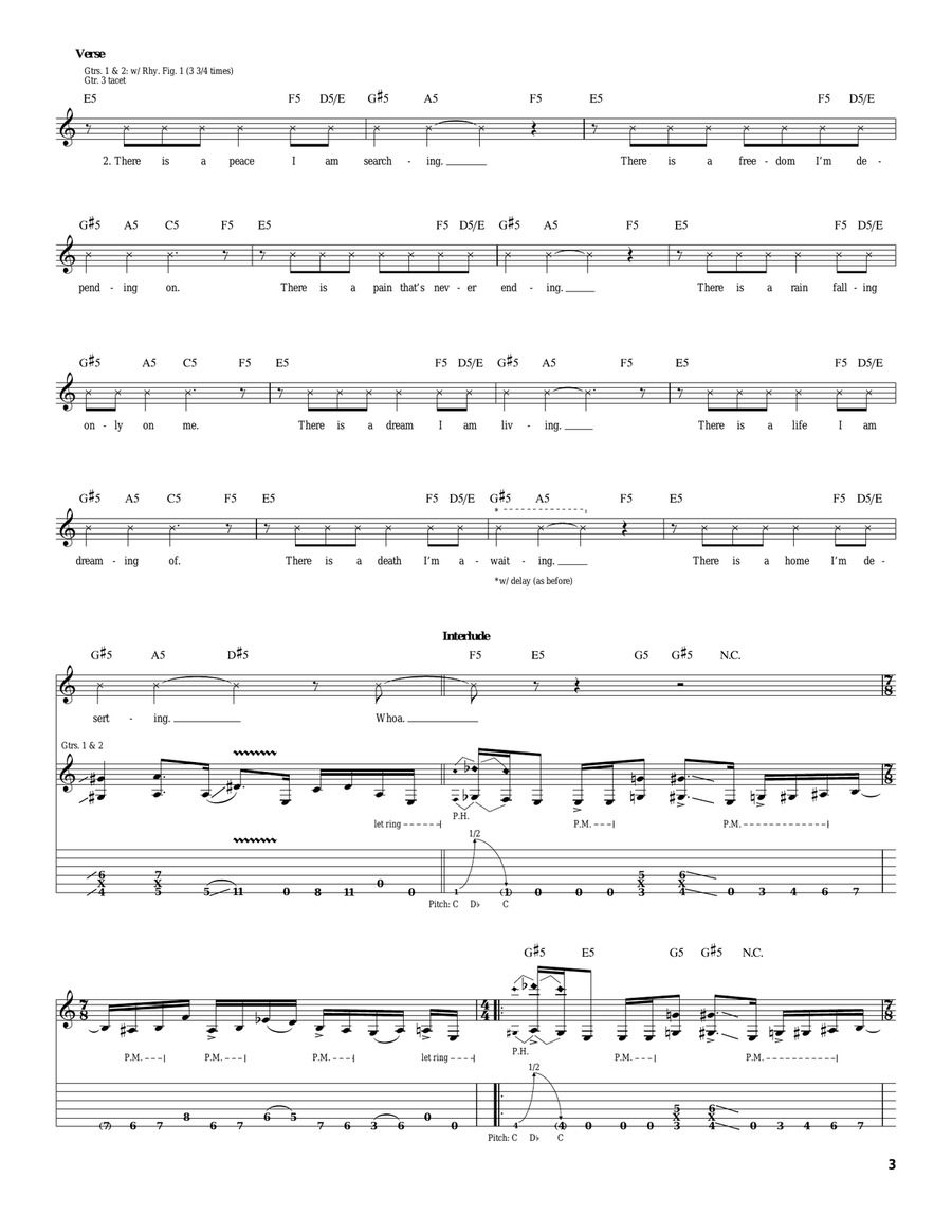Master's Apprentices Master's Apprentices Electric Guitar scores gallery preview page 3
